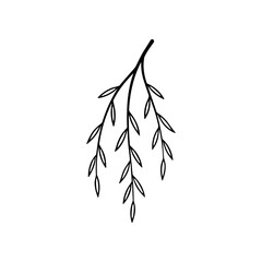 Detailed illustration of a tree branch. © pratama