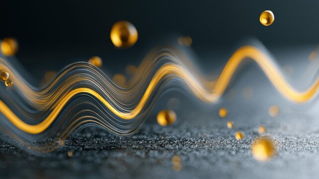 Energy price volatility visualized with fluctuating graph lines surrounding abstract oil droplets, financial uncertainty concept