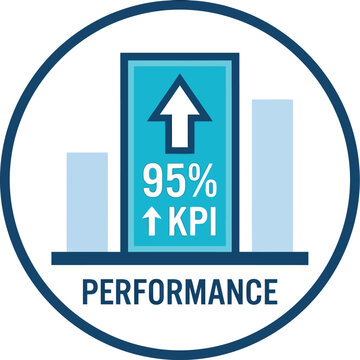 Performance metric showing a ninety-five percent increase in key performance indicators.