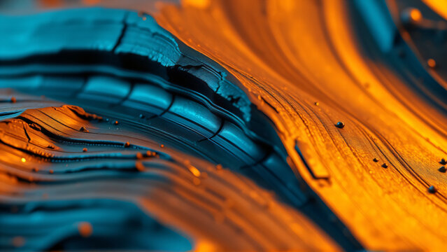 Silicon carbide ceramic texture with soft depth and warm gold