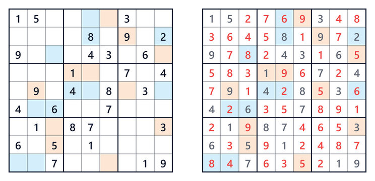 Sudoku puzzle 9x9 hard for adults printable with answers A4, challenging logic game with even and odd numbers highlighted