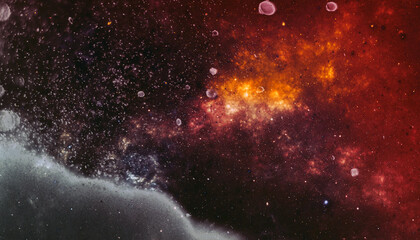 Colorful Galaxy Nebula Background with Bright Stars and Cosmic Space Universe. © Emma Grace
