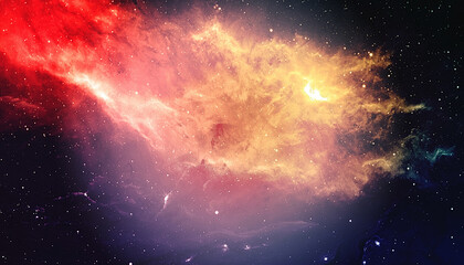 Colorful Galaxy Nebula Background with Bright Stars and Cosmic Space Universe. © Emma Grace