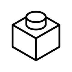Black outline of a plastic brick. © Abdul