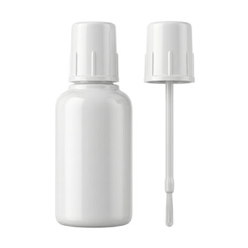 White Correction Fluid Bottle Resting Isolated on White for Office Mistakes