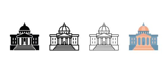 domed buildings with pillars staircases and columns and columns isolated on transparent background  illustration © MD