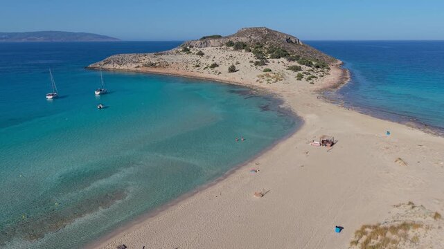 Simos Beach in Elafonisos Greece offers breathtaking views of turquoise waters and soft golden sands. Enjoy sun-soaked relaxation and picturesque landscapes perfect for unforgettable memories.