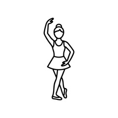 Woman in ballet dance pose. © Hgio