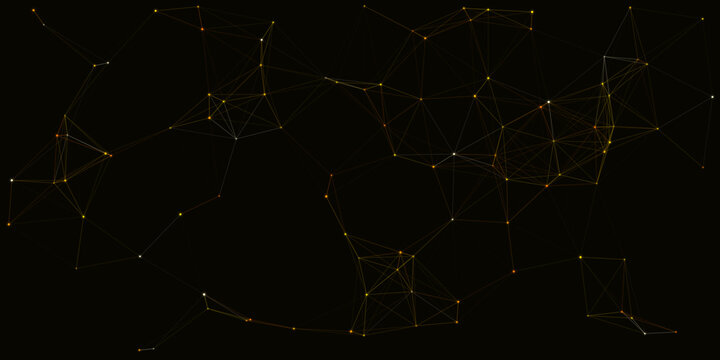 Star constellation and celestial connections on dark space background Vector, illustration
