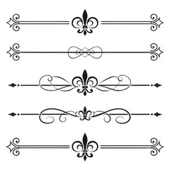 Collection of vintage royal border line decoration. © Nasima