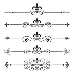 Elegant divider collection with ornate swirl lines. © Nasima