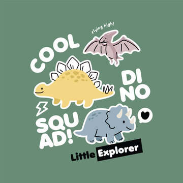 Cute Dinosaur Baby Animal Vector Illustration