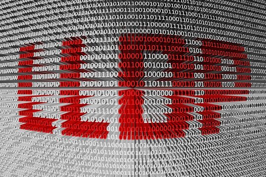 LLDP binary code 3d illustration