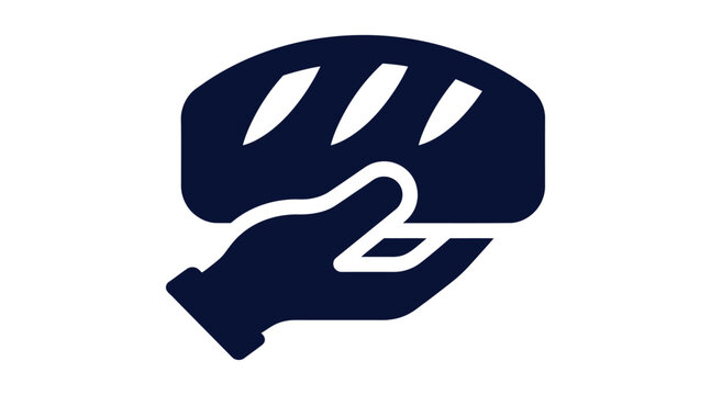 Hand Holding Bread Loaf Slices Silhouette Icon