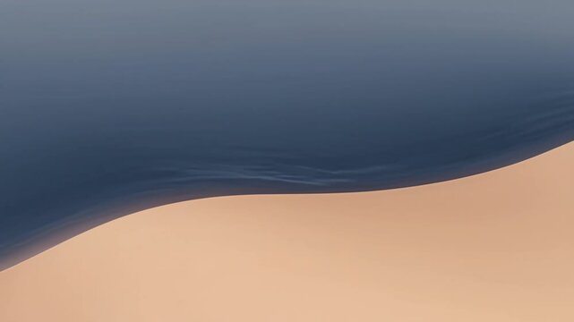 Deep Blue And Peach Smooth Abstract Wave Background