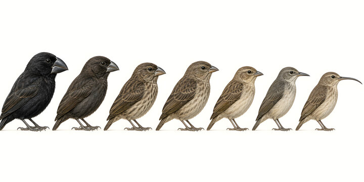 Finch Beak Variation Illustrating Natural Selection