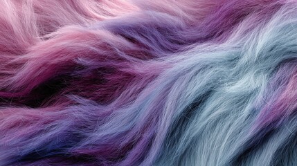 Obraz premium Pastel Fur Waves In Pink Purple And Blue Tones