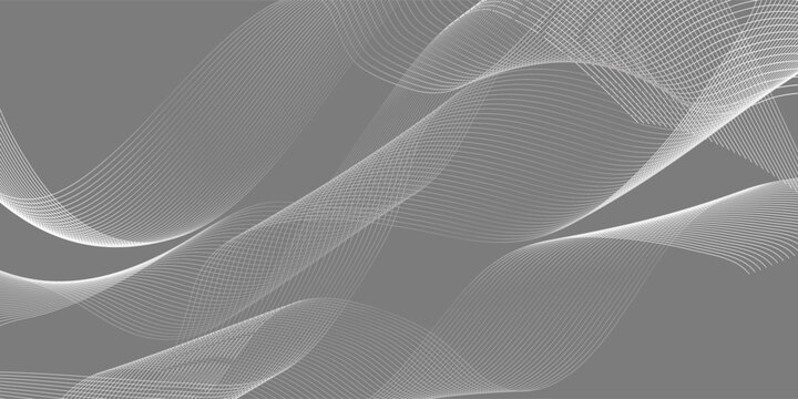Vector abstract background with wave of flowing particles, smoke flowing grey design, smooth and soft relaxing image.