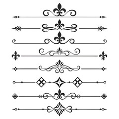 Decorative text dividers with classic ornaments. © Ella