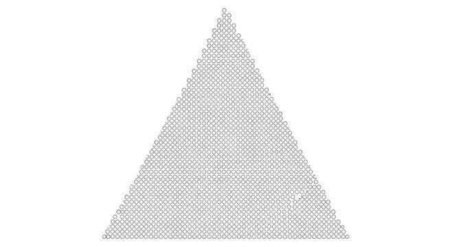 Abstract Geometric Pyramid Pattern with Circles and Lines