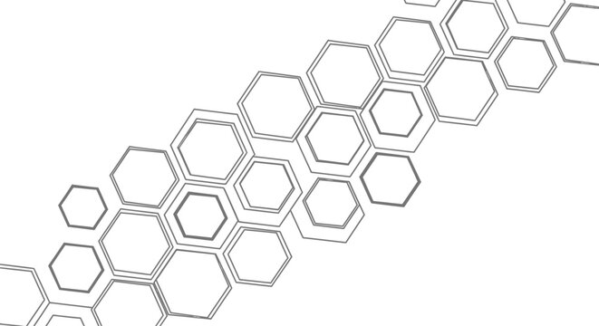 Abstract Hexagonal Pattern Background, Geometric Network, Technology Concept