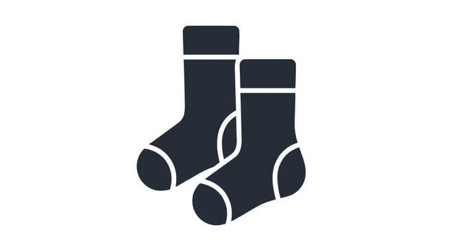 Vector illustration of socks icon pair of warm socks vector illustration on a transparent background