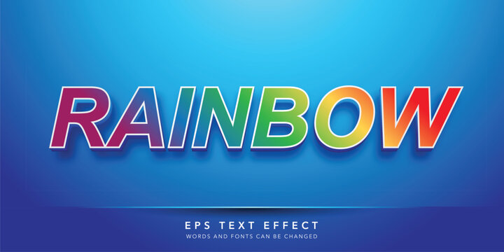 rainbow editable text effect