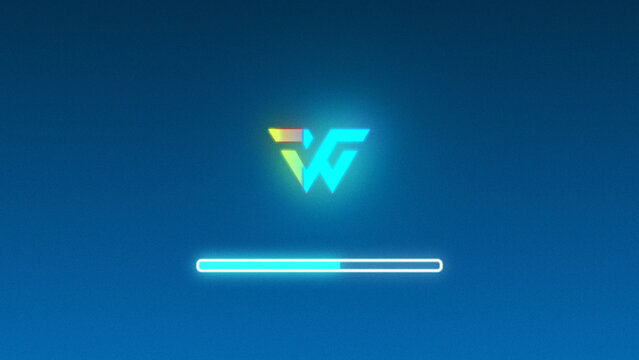 Neon Loading Bar Logo Reveal for Gaming Streams and Software Launch Videos