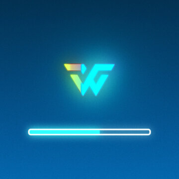 Neon Loading Bar Logo Reveal for Social Feed Ads and App Launch Posts