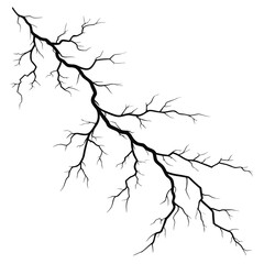 Obraz premium Branching electrical lightning bolt.