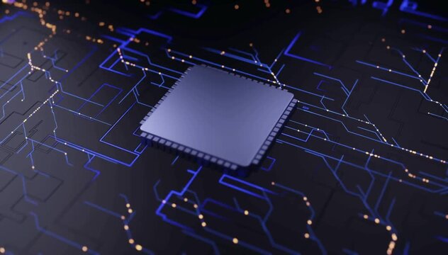 blue circuit board background