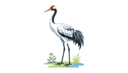 Fototapeta premium Cranes bird clipart vector illustration