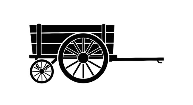Vector illustration of wagon on a transparent background
