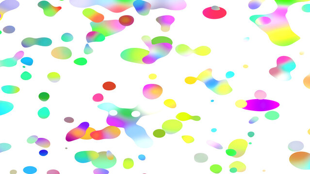 Abstract Colorful Pastel Fluid Blobs and Pop Art Splatter Background
