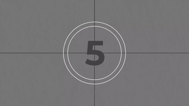 count down 1 to 5 motion graphics