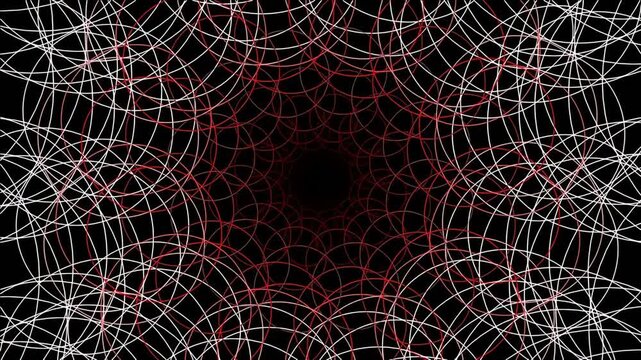 Abstract geometric pattern with intricate overlapping circular lines