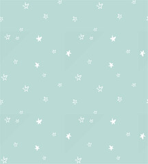 Small hand-drawn white stars scattered on a soft pale blue background during a gentle night sky