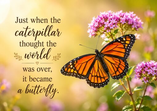 Caterpillar to butterfly transformation quote