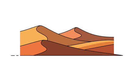 Fototapeta premium Geological Formation Rock Layers Illustration.