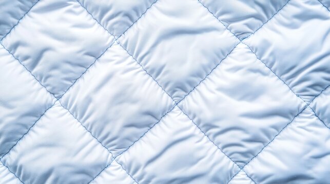 Macro: Soft, airy texture of a down-filled jacket, lightweight, warm