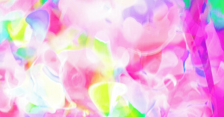 Fototapeta premium Ethereal retro-futuristic abstract background with nature and blossom like structure enhanced by a halftone dot pattern . 