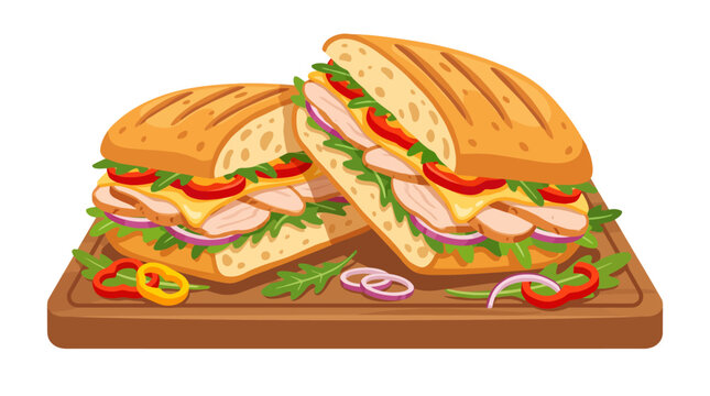 Delicious Italian Style Sub Sandwich.