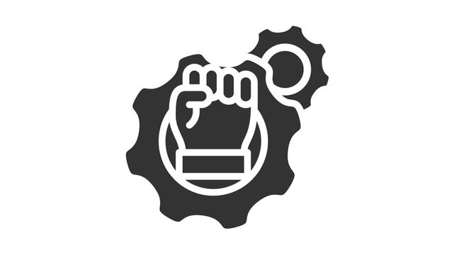 Animated workflow automation icon