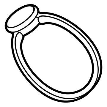 Toe Ring line art vector
