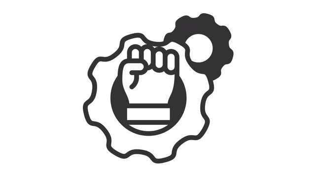 Animated workflow automation icon