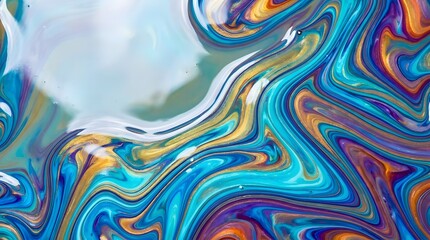 Obraz premium Colorful Liquid Marble Abstract Art with Vibrant Swirls and Dynamic Patterns