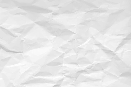 Crumpled paper overlay texture at transparent background. Realistic textured crumpled paper template for overlap or overlay.