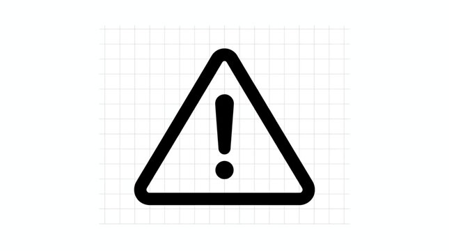 Warning Sign with Exclamation Mark, Alert Symbol, Danger Notification