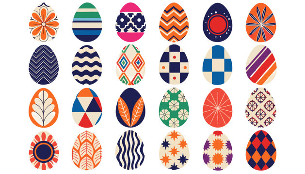 easter eggs seamless pattern