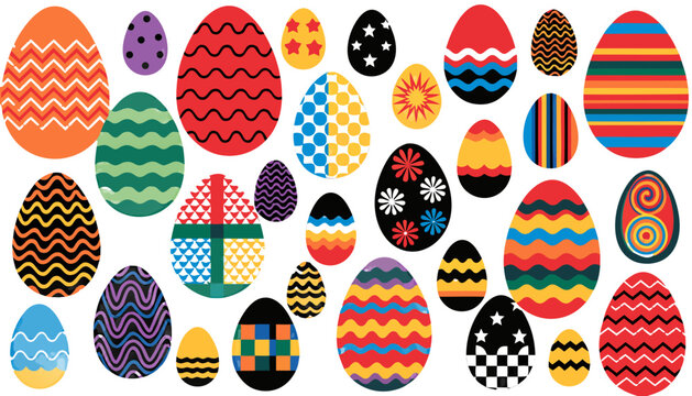 easter eggs seamless pattern